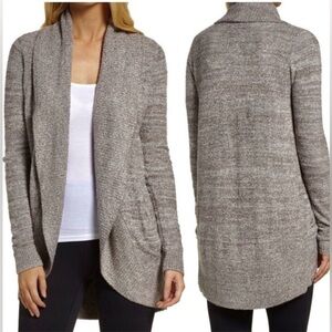 RARE BAREFOOT DREAMS NWT BCL CIRCLE CARDIGAN in Cocoa/Pearl— XS/S